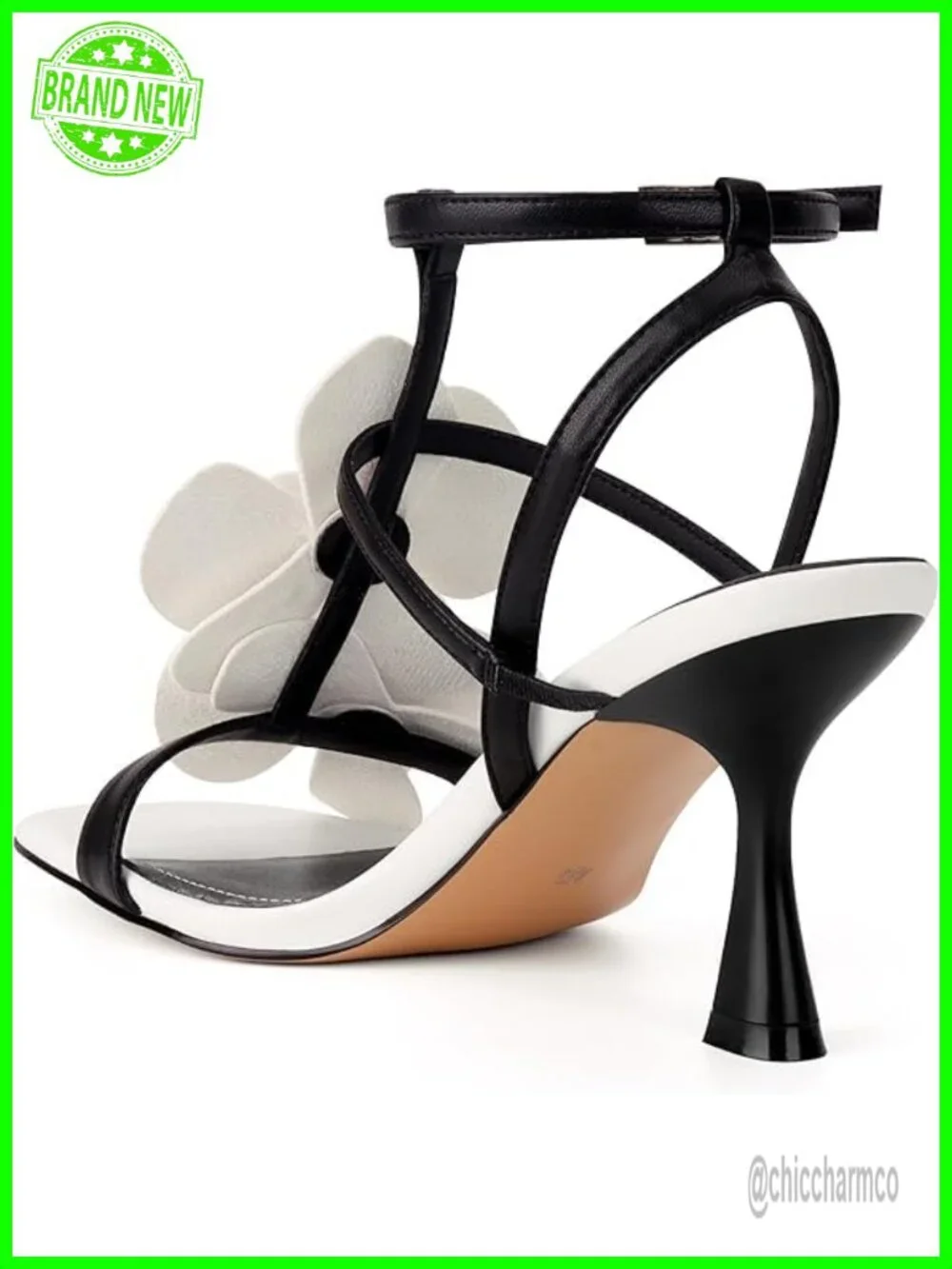 Strappy Heeled Sandals Open Toe Wedding Dressy Shoes Ankle Strap Floral High